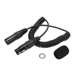 Headset Extension Spring Cable Coiled Cord 5Pin XLR Connector For Airbus Avi REZ