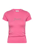 Juicy Couture Dot Ruched Tee Rosa