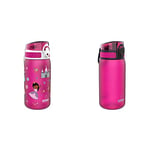 Ion8 Pod Gourde Unisex-Youth, Princesse, 400ml & Gourde Enfant Étanche, sans BPA, Rose