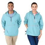 Charles River Apparel Unisex-adultPack-n-go Wind & Water-Resistant Pullover (Reg/Ext Sizes) Long Sleeve Rain Jacket - Blue - Large