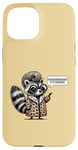 Coque pour iPhone 15 Fashion Icon Raccoon Fuhgeddaboudit Humor Design