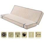 Literie Julien - Matelas Ferme Pour Clic Clac 140x190 x 20 cm - Dim Assise 70 cm - 5 zones de Confort - Noyau Mousse rembourrage 100 % polesther