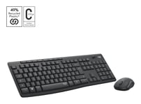 Logitech MK295 Silent - tastatur- og mussett - QWERTZ - Sveitsisk - grafitt Inn-enhet