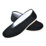 Martial Arts Shoes Traditional Kung Fu Slippers Non Slip Chinese Cotton Blend Tai-Chi/Kung Fu Shoes Slippers Leisure Wear Gear Black