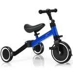 Tricycle 3 En 1 Convertible Et Evolutif Costway - Bleu - Pour Bébés Filles Garçons 1-4 Ans