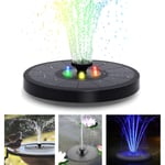 Merkmak - Fontaine solaire, fontaines solaires de bain d oiseaux 3W, led de couleur, 8 buses, protection de securite, pompe de fontaine d eau a