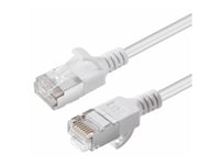 Microconnect - Nettverkskabel - Rj-45 (Hann) Til Rj-45 (Hann) - 25 Cm - U/Ftp - Cat 6A - Halogenfri, Uten Hindringer, Slank - Hvit