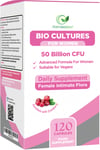 Probiotics for Women 50 Billion CFU with Prebiotics and Cranberry 120 Vegan Caps