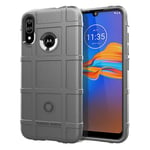 Rugged Shield Motorola Moto E6 Plus skal - Silver/Grå