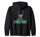 Antlers up for a season full of cheer. Merry Christmas Zip Hoodie