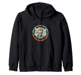 Ghost Hunting Girl Cartoon Design with Whimsical Vibes Zip Hoodie