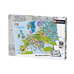 Nathan - Puzzle enfants - 150 pièces - Carte d'Europe - Filles ou garçons dès 7 ans - Puzzle de qualité supérieure - Carton épais et résistant - Cartographie - 86835