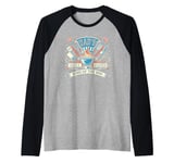 Dad's Grill Master BBQ Lover Funny Retro Fan Raglan Baseball Tee