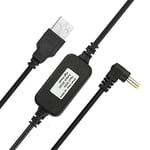 Câble d'alimentation USB 5 V vers DC 12 V - Compatible avec spot et nouvelle Echo (3ème génération) - Câble convertisseur de tension USB (noir)