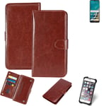 CASE FOR Nokia G50 BROWN FAUX LEATHER PROTECTION WALLET BOOK FLIP MAGNET POUCH C