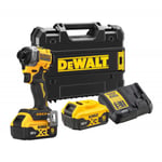 Slagskrutrekker DeWalt DCF850P2T-QW; 18 V; 2x5,0 Ah batt.