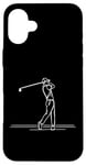 Coque pour iPhone 16 Plus Golf Club One Line Art Dessin Golf