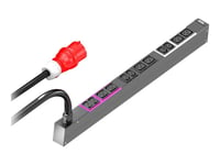 Rittal Pdu Basic - Strømfordelerenhet - Ac 400 V - 11 Kw - 3-Faset - Utgangskontakter: 12 (6 X Iec 60320 C19, 6 X Iec 60320 C13) - 0U - 3 M Kabel