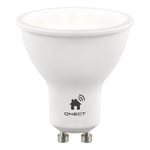 QNECT Smart Home LED-lampa, GU10, WiFI 2,4GHz, 5,5W, dimbar, vit