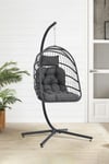 Hanging Chair with Stand and Cushion