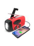 Pro Emergency radio - Hand Crank - Solar cells - 2000mAh Powerbank - SOS Light - AM/FM