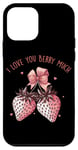 Coque pour iPhone 12 mini Déclaration romantique « I Love You Berry Much »