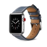 Apple Watch 45mm Series 8 Armband i äkta läder, blå