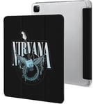 Étui Pour Ipad Pro 2021 Nirvana 12,9 Pouces, Type Ordinateur Portable, Support À Trois Volets Avec Porte-Stylo, Veille/Réveil Automatique