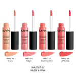 1 NYX Soft Matte Lip Cream Lipstick Set - Full size "SMLCSET02 - Nude & Pink"