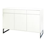 Englesson - Line Skänk Hög 6712DB White / Black - Skänkar och sideboards - MDF/Metall