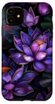 iPhone 11 Purple Lotus Flowers Beautiful Floral Flower Case