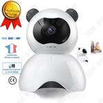 TD® camera bebe surveillance nuit panda wifi chambre sans fil interieur iphone connecte securite batterie alarme conversation vocale