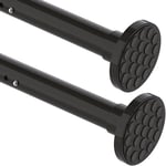 2Pièces Barre à Rideau sans Percer Télescopique Rideau Extra Epais Barre de Rideau de Douche Tension pour Salle de Bains,Chambre Noir(95-140CM Φ32mm)