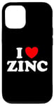 Coque pour iPhone 12/12 Pro I Love Zinc Drôle Vitamine Z Système Immunitaire Boost Santé Diète