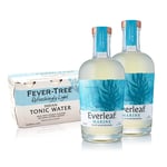 Everleaf Marine Tonic Bundle - 2 x Marine Crisp Non-Alcoholic 50cl + 1 Free Pack of Fever-Tree Light Tonic (8x150ml)