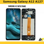 For Samsung Galaxy A12 A127 Replacement  LCD Touch Screen Display With Frame UK