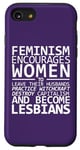 Coque pour iPhone SE (2020) / 7 / 8 Le Féminisme encourage les femmes à devenir lesbiennes Meme