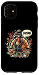 Coque pour iPhone 11 Pinceau à dinde Funny Cool pour Thanksgiving, automne