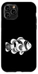 Coque pour iPhone 11 Pro Line Art Poisson & Ichtyologiste Faux Percula Poisson Clown