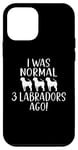 Coque pour iPhone 12 mini Lab Retriever J'étais normal il y a 3 Labradors Labrador