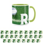 Rugby Letter Mug - Personalised Alphabet Gift Tea/Coffee Cup - Letter R Mug