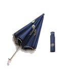 DOMINIC Huaat Femmes Crème Solaire Ultra-léger UV Broderie de Dentelle Noire Colle à Deux Umbrella Fold Parapluie des Enfants (Color : Blue)