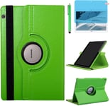 Étui Housse Coque Pour Huawei Mediapad T3 9.6 Pouces 2017 (Ags-W09 Ags-L09 Ags-L03) - 360 Degrés Rotation Full Protection Kickstand Case Cover,Avec Un Stylo,Écran Film (Green)