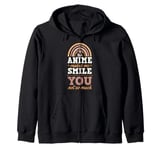 Anime Make Me Smile You Not So Much Bohemian Rainbow Zip Hoodie