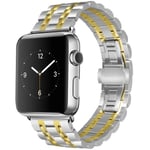 Metallrem För Apple Watch Ultra 49mm 8 7 45mm 41mm rostfritt stål smart watch armband För iwatch 6 5 4 3 SE 44mm 42mm 40mm Silver gold 3 iWatch Ultra 49mm