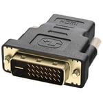 HDMI Female to DVI Male Bidirectional Video Converter Black Gold Plated