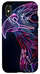 iPhone X/XS Vaporwave Art New Zealand Falcon On Black Case