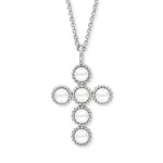 Engelsrufer Collier pour femme en argent sterling avec pendentif en forme de croix - Réglable en trois longueurs - Sans nickel - Longueur : 50 cm, 42 cm, Argent sterling, Pas de gemme