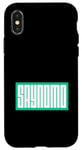 Coque pour iPhone X/XS Sarcelle Aqua Saynomo (Say No More) Bleu sarcelle Aqua Graphic