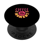 Café en grains de caféine Lover Tasse à café Barista PopSockets PopGrip Adhésif